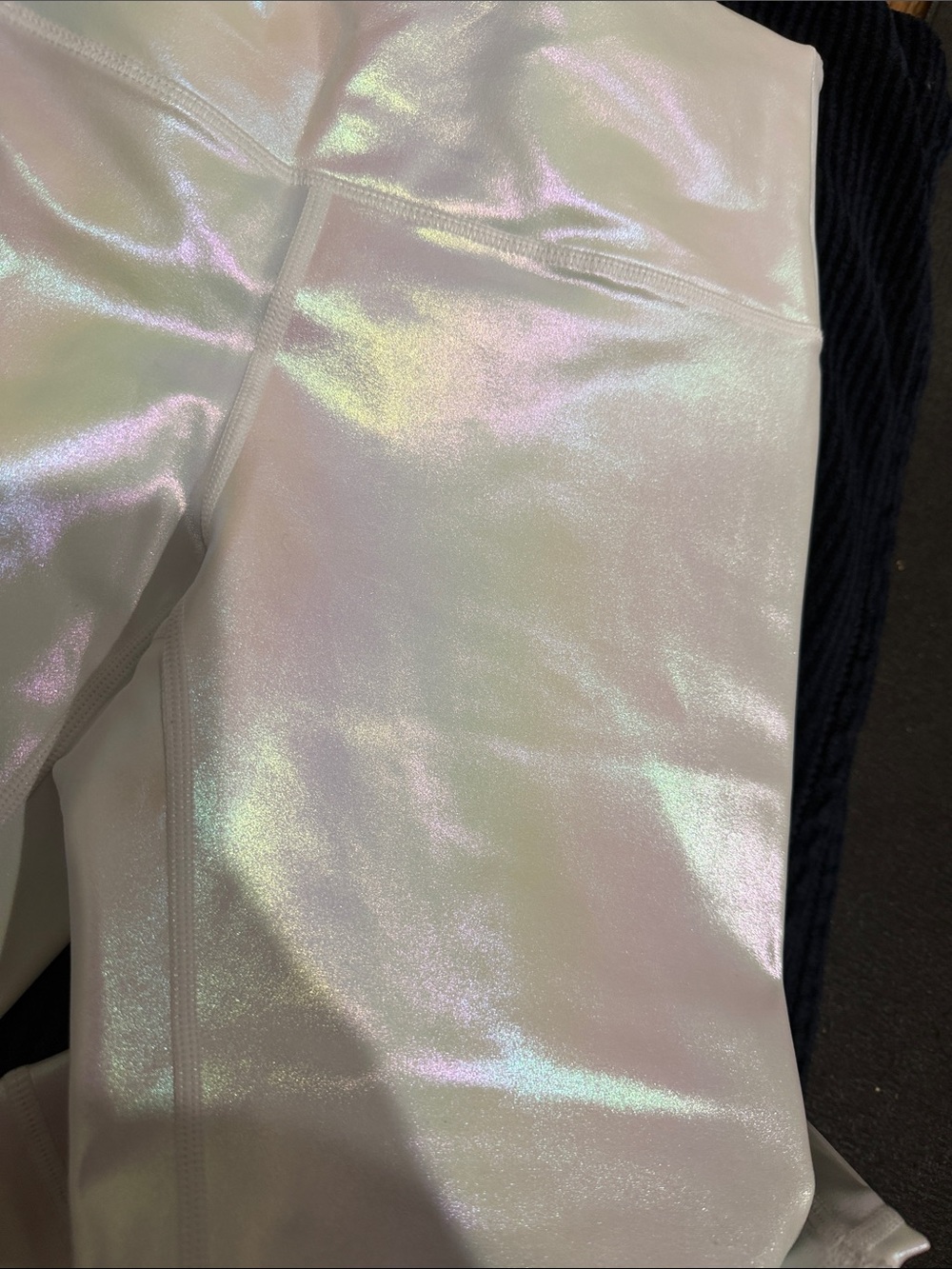 ZYIA women’s Small Iridescent White Leggings - Picture 5 of 7
